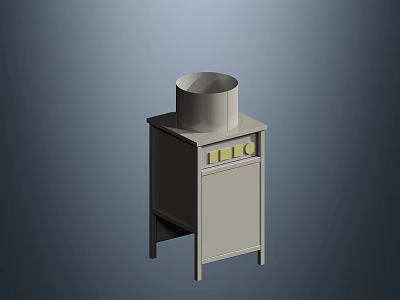 Efficient Agricultural Equipment With Metal Cabinet Circular Tank And Control Buttons 3d model