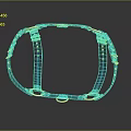 Modern Circular Daily Living Accessory With Blue LED Light And Black Frame