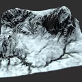 Garden Landscape Design With Snowy Mountain Elements Natural Rock And Frosty Scenery