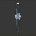Fashion Watch with Blue Leather Strap and Blue Dial Minimalist Design for Casual Wear