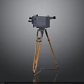 Professional Precision Measuring Instrument Mounted On Orange Tripod Stand With Stable Base
