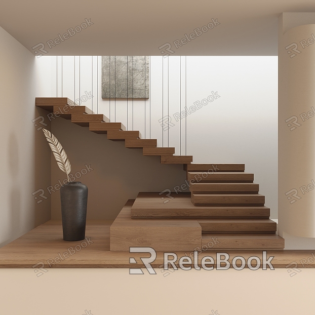 Modern Stairwell Handrail Stairs model