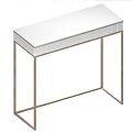 Modern Minimalist Desk Design With Metal Frame Sleek Top And Simple Drawer