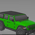 Green Jeep Style Off Road Vehicle With Black Roof And Four Doors Rugged Design