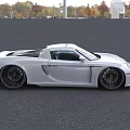 White Sports Car With Sleek Design On Road
