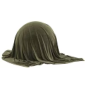 Decorative Hemispheres Covered with Soft Colored Fabric and Flowing Drapery in Various Hues