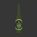 Tsingtao Beer in Green Glass Bottle with Label Design and Refreshing Appearance