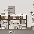 Modern Bookshelf Floor Bookshelf Bookcase 3d model