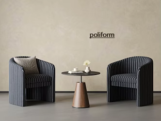 Middle Ancient Style Modern Leisure Table and Chair Negotiation Table and Chair Leisure Chair Small Round Table Side Single Person Sofa 3d model