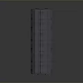 Modern Industrial Mechanical Component With Metallic Glossy Panels And Structural Sections