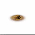 Black Planet With Golden Rings In Deep Space Universe View