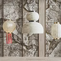 Quiet chandelier lantern chandelier 3d model