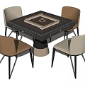 Modern Mahjong Table and Chair Mahjong Table Chess and Card Table Casual Table and Chair 3d model