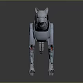 Futuristic Silver Robotic Dog With Mechanical Structure And Metallic Limb Design 3d model