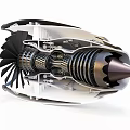 Modern Engine Jet Engine Aircraft Engine 3d model
