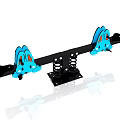 Children's Playground Equipment Blue Rabbit Shaped Seesaw With Spring Base For Kids