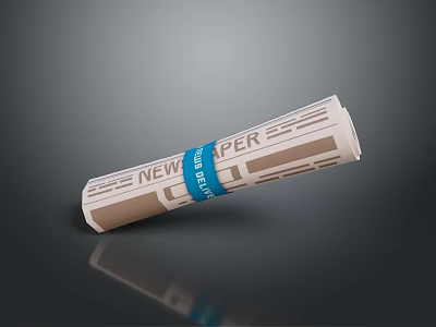 Sustainable Rolled Newspaper Design For Daily Home Reading And Decorative Use 3d model