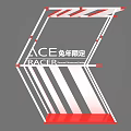 Modern Hexagonal Display Shelf With Red And White Color For ACE RACER Limited Edition