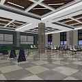 Indoor Activity Space With Ceiling Wooden Grille Green Ping Pong Table White Furniture And Windows