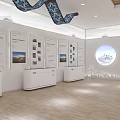 Inner Mongolia Cultural Exhibition With Map Wall Bronze Vessels Saddle And White Horse Sculpture