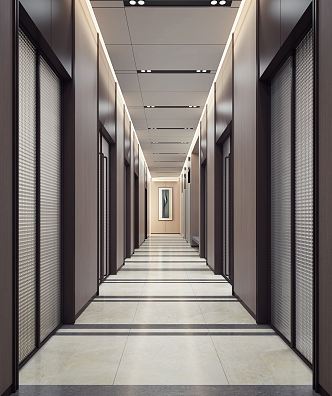 Modern aisle corridor aisle 3d model