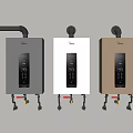 Three Midea Wall Mounted Silver White Gold Water Heaters Home Appliances