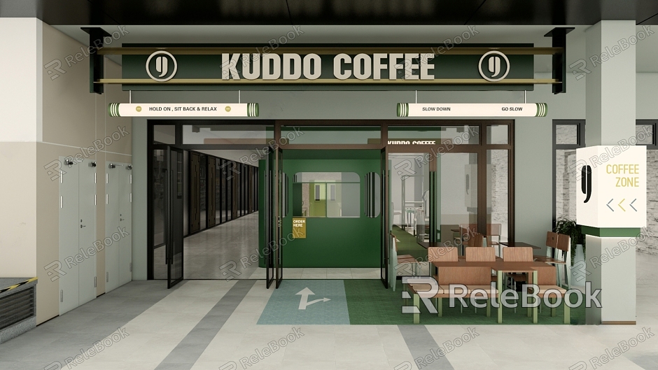 Cafe door front model