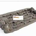 Natural Style Stone Stairs Constructed With Stacked Stone Blocks And Earthy Design