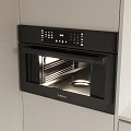 Modern BOSCH Built in Oven Kitchen Appliance With White Cabinets And Interior Design