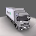 White Saphyrroo Cargo Truck With Green Arrow Logo And Container Body