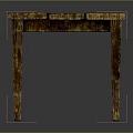 Rustic Wooden Furniture Table With Textured Surface And Four Sturdy Legs