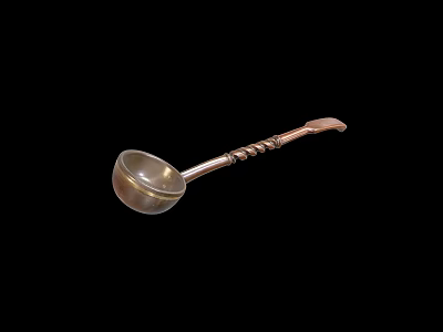 Elegant Silver Tableware Set With Decorative Handle For Kitchen Dining Use 3d model