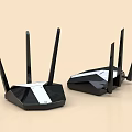 Dual Wireless Routers With Multiple High Gain Antennas Sleek Modern Design For Home Office Network