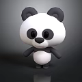 Cute 3D Panda Character Design With Round Ears Big Eyes And Plump Body