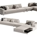 Modern Poliform multiplayer corner sofa 3d model