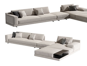 Modern Poliform multiplayer corner sofa 3d model