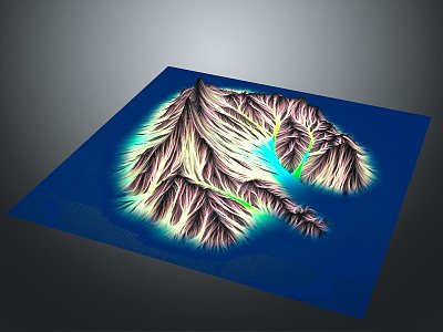 Geography, topography, mountain shape, ridge, ridge, valley, mountain range, canyon, geomorphology, mountain peak, mountain body 3d model