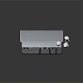Modern Espresso Machine With Stainless Steel Black Design And Stacked White Cups