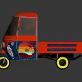 Vibrant Motor Tricycles With Blue Yellow Red Bodies And Floral Patterns