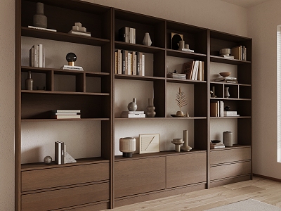 Middle Style Bookcase 3d model