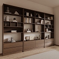 Middle Style Bookcase 3d model