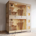 Wooden Multi Tier Garden Decor Stand With Hollow Out Design For Plants