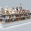 Supermarket Department Store Plush Toys Display Shelf With Various Animal Designs And Multiple Layers