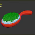 Red Body White Bristles Oval Shaped Household Cleaning Brush For Daily Use