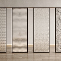 Glass Partition Glass Screen Carved Glass Partition Water Corrugated Glass Partition Decorative Glass 3d model