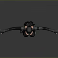 Woman In Black Tight Outfit With Mask And Tactical Belt Pouch Arms Outstretched