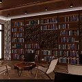 Traditional Teahouse Interior Design With Circular Decorative Wall Bamboo Blinds And Wooden Furniture