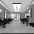 Elegant Bright Modern Beauty Hair Salon Interior Design With Complete Set Of Professional Hairdressing Facilities