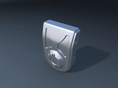 Public Facility Security Metal Lock Device With Keyhole And Durable Structure 3d model