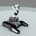 Advanced Mobile Robot With Robotic Arm And Tracked Base Structure 3d model